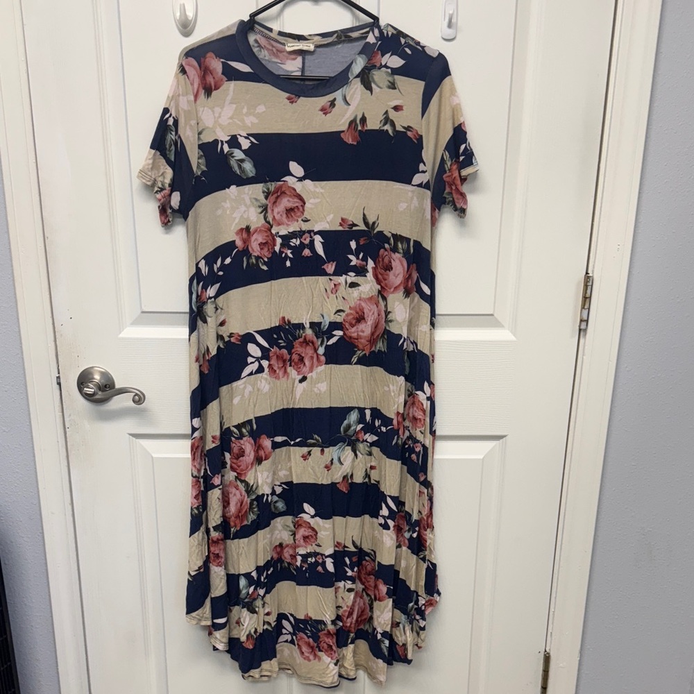 Flamingo Urban Floral Midi Dress